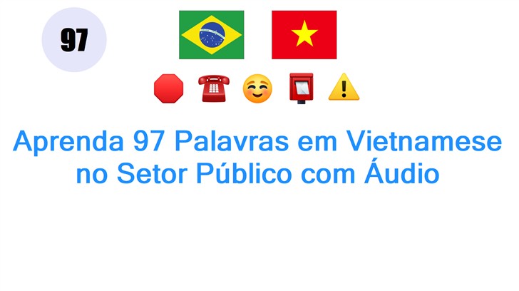Aprenda 97 Palavras em Vietnamese no Setor Público com Áudio